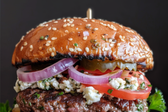 Delicious Greek Style Beef Burgers