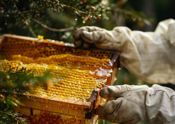 Greek Fir Honey Harvesting