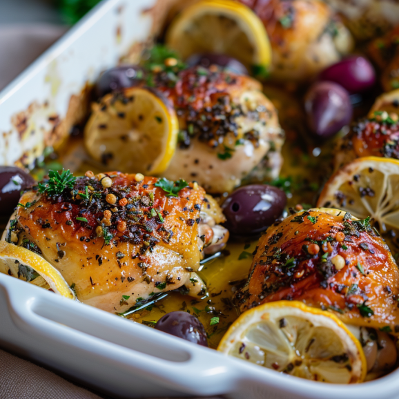 Greek Honey Garlic Baked