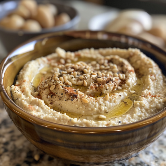 Hummus in bowl