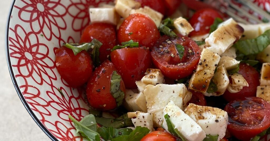 Greek Salad Mezes that go with tzatziki sauce