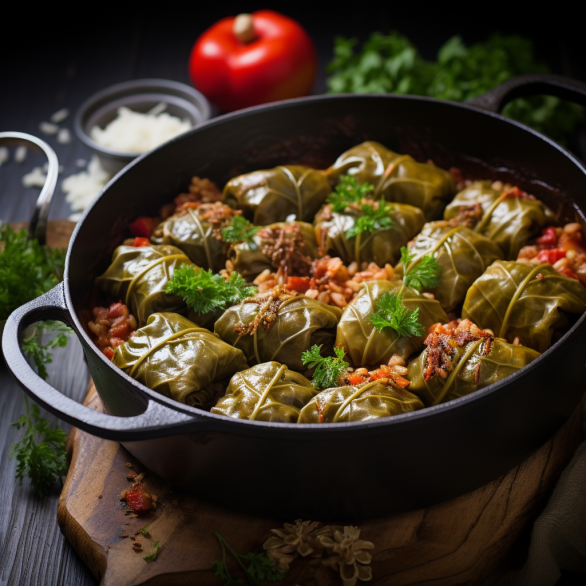 bstavrou Greek Christmas dish is Lahanodolmades