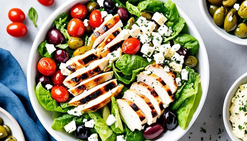 low carb greek chicken bowl