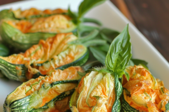 stuffed zucchini flowers