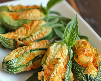 stuffed zucchini flowers