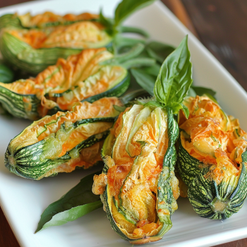 stuffed zucchini flowers